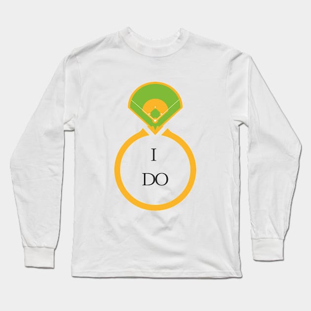 I do- a funny wedding  marriage baseball softball lover design Long Sleeve T-Shirt by C-Dogg